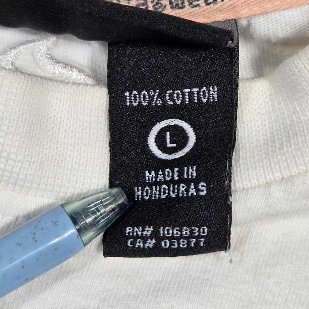 Rocawear Mens White Embroidered Logo T Shirt Size Large Cotton‎ Y2k 2000s Punk - Picture 5 of 9